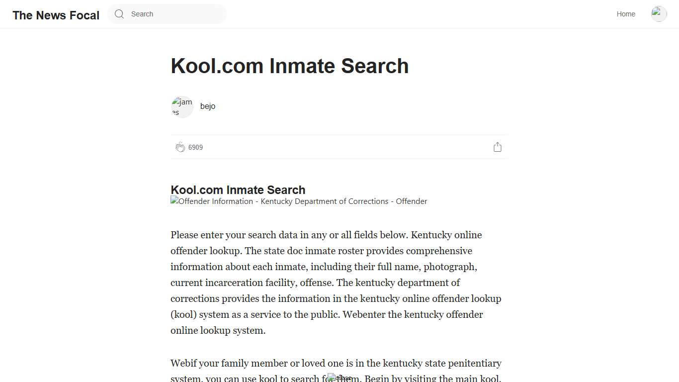 Kool.com Inmate Search